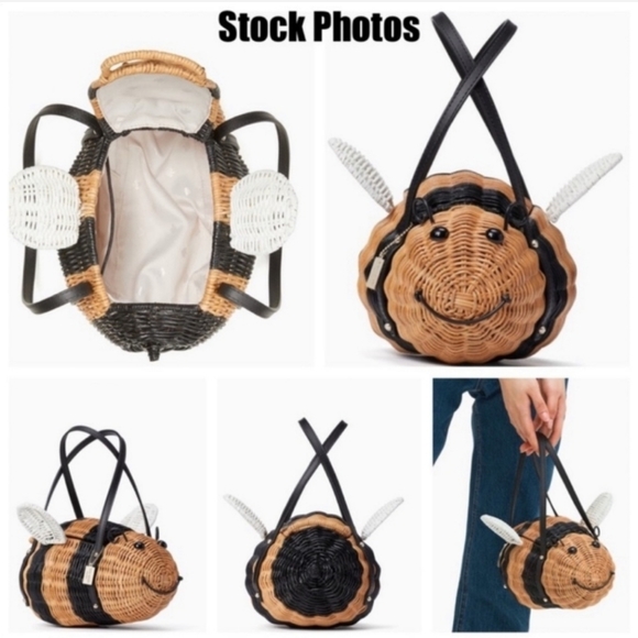 K♠️BUMBLE BEE WICKER PURSE - Picture 12 of 14